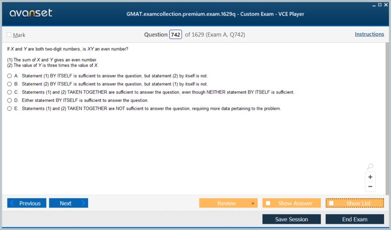 GMAT Test Premium VCE Screenshot #3